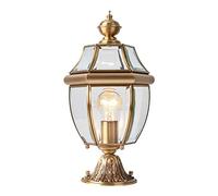 Aioneer Vintage Waterproof Post Lights European Style Glass Column Headlight Villa Door Garden Cast Aluminum Pillar Lamp Outdoor Hotel Park Lawn Street Lantern Table Light To Pur