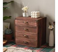 Aioneer Vintage Wooden Desk Nizer - Stylish Office Storage Box Desk Drawer Nizer with Metal Handle File Cabinet For Home & Office Elegant Desktop Nizer-C