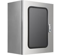Aioneer Wall Mounted Stainless Steel Electrical Junction Box with Viewing Window, Reinforced Lock, Indoor Equipment Enclosure - Secure & Durable Solution For Electronics-80x60x30cm