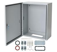 Aioneer Waterproof Electrical Enclosure, Outdoor Electrical Box Weatherproof, Electrical Junction Box with Reinforced Lock, Gray-16 X 12 X8