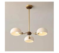 Aioneer White Glass Pendant Light Old Brass E27 Bulb Parlor Bedroom Pendant Lamp Copper Dropshipping-Warm White-3 Lights