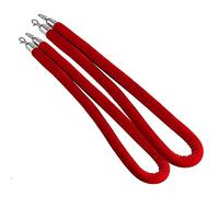 Aioneer Yellow 1.5M/59 Velvet Rope Barrier, Stanchion Rope For Crowd Control, Ideal For Events, Red Carpet, and Themed Parties - Durable & Stylish Design-Red-1.2M/47Inch/4Ft