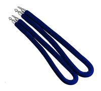 Aioneer Yellow 1.5M/59 Velvet Rope Barrier, Stanchion Rope For Crowd Control, Ideal For Events, Red Carpet, and Themed Parties - Durable & Stylish Design-Blue-1M/39Inch/3.3Ft