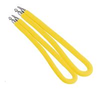 Aioneer Yellow 1.5M/59 Velvet Rope Barrier, Stanchion Rope For Crowd Control, Ideal For Events, Red Carpet, and Themed Parties - Durable & Stylish Design-Yellow-1.2M/47Inch/4Ft