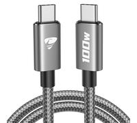 Aioneus Cable USB C 100W, 2M Cable USBC Carga Rapida QC Cable USB C a USB C Trenzado Nylon Cable Tipo C Cargador para iPhone 17 16 15 Pro Max, Samsung S25 S24 Ultra, iPad Pro, MacBook, Pixel etc