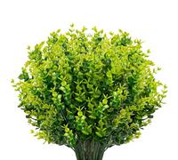 AIOR 6 Piezas Flores Artificiales Flor Falsas en Interiores y Exteriores, Arbustos Verdes Resistentes a Los Rayos UV Plantas para Colgar, para Casa Jardín Ventana Boda Decoración (Verde)