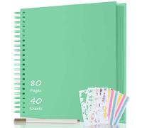 AIOR Álbum de Fotos en Espiral Scrapbook 80 Páginas, DIY Scrapbooking Album para Pegar y Escribir, Regalos de Boda Aniversario Bebé Cumpleanos Familiares, 30,5x30,5cm (Verde)