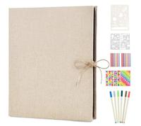 AIOR Album de Fotos Scrapbook, 60 Páginas Negras (30 Hojas), DIY Scrapbooking Album Original para Aniversario de Boda de Oro Cumpleaños Navidad para Mujer Niña Novios Novia Regalos, Blanco