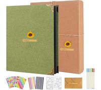 AIOR Album de Fotos Scrapbook 60 Páginas Negras, DIY Scrapbooking Álbum de Recortes para Familia Bebé, Regalo de Cumpleaños Boda Navidad (Verde)