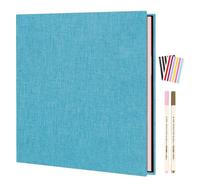 AIOR Album Fotos Autoadhesivo 40 Páginas Blanco, Grande DIY Scrapbook Album Original para Aniversario de Boda de Oro Cumpleaños Navidad para Mujer Niña Regalos, Cielo azul (28x27cm)