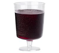 AIOS - Copas de plástico con pie desechables (200 ml). 48 unidades, ideal para picnics, cámping, barbacoas, ocasiones especiales, excursiones, etc.Usar y tirar. Fácilmente reciclables.Vienen con 4 posavasos de AIOS.