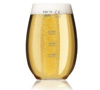 AIOS Juego de 4 vasos de pinta Taproom - Pinta de plástico Tritan irrompible sin tallo (con o sin líneas de relleno) - También ideal para batidos, mezcladores, cócteles y bebidas diarias (grande