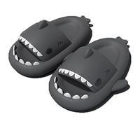 AioTio Zapatillas de Tiburón Sandalias Hombre Mujer Zapatillas Casa Verano Zapatillas de Baño Cómodas Pantuflas Antideslizantes Zapatos de Playa y Piscina Shark Slides Slippers(Negro, 36/37 EU)