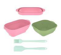 Aipeeo Gärkörbchen,Gärkorb Oval,Brot Banneton Gärkorb Quadratische Form,Brotbackkorb Faltbares Silikon,Gärkörbchen für Brot Set Gärkorb zum Brotbacken Geeignet für Haushalt,Bäckerei,Restaurant