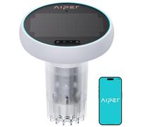 AIPER HydroComm Analizador Agua Piscina Inteligente - Monitor de Piscina con App, Análisis 5-en-1 (pH, ORP, EC, TDS, Temperatura), Supervisión Automática 24/7, Energía Solar + Batería