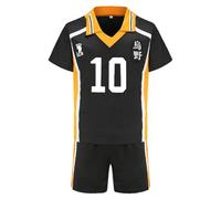 AIPILEI Haikyuu - Disfraz de cosplay de Hinata Shoyo, camisa y pantalones cortos, uniforme de voleibol, equipo de escuela secundaria, traje deportivo para adolescentes y adultos, N.º 10, S