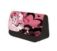 AIPILEI Hazbin Hotel - Estuche para lápices con cremallera, estuche de gran capacidad, organizador de artículos de papelería, para estudiantes escolares, niños y niñas, tipo 2, 22x13x7.5CM, Caricatura