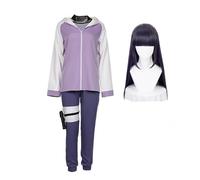 AIPILEI Hyuga Hinata - Disfraz de cosplay con peluca para mujer, chaqueta y pantalones, ropa de cosplay de anime, disfraz de Halloween para fiesta de Navidad (Hyùga Hinata, S)