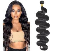 AiPliantfis Body Wave Human Hair Bundle Cabello Human 1 Bundle Human Hair Extension de Pelo Humano 100g/PC Double Weft Natural Black for Woman 28 Pulgada