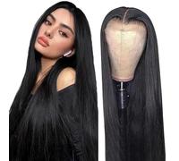 AiPliantfis Pelucas Cabello Humano Glueless Wig Human Hair Wig Straight Natural Hairline Natural Black 4x4 Lace Unprocessed Virgin Remy Hair for Women Minimal Smell 26 Inch