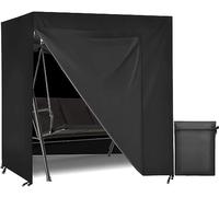 Aipwerer Hollywood - Funda protectora para columpio de 3 a 4 plazas, impermeable, resistente al viento, al invierno, resistente al desgarro, Oxford 600D, para columpio de jardín, muebles de jardín