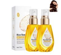 AIPWEYT Store Aceite para el cabello con agua de arroz, suero fermentado contra la caída del cabello, para cabello fino y quebradizo, 2 unidades