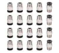 Aiqeer 20 Piezas 3D Impresora PC4-M10 Neumático Conectores, PC4-M10 Neumático Recto Ajuste