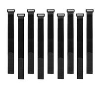 Aiqeer 30 Piezas 20 cm Negro Ataduras de Cables, Correas de Cable Reutilizables, Bridas de Gancho y Bucle Multipropósito, para Gestión de Cables