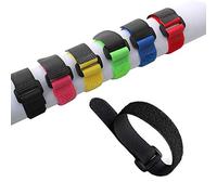 Aiqeer 30 Piezas 20 X 2 cm Cable Ties, Reutilizables Cables Ataduras, Gancho Bucle Correas, Cable Organizador (Negro, Rojo, Naranja, Azul, Verde, Rosa)