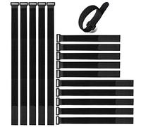 Aiqeer 30 Piezas Cable Ties Set, Reutilizables Cables Ataduras, Gancho Bucle Correas, Cable Organizador (20 cm 15 Piezas, 30 cm 10 Piezas, 40 cm 5 Piezas)