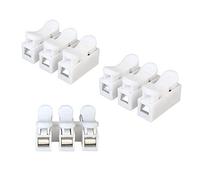 Aiqeer 60 Piezas CH3 Conectores Cable Resorte, Bloque Terminal Clamp Cable Eléctrico, Conector Cable Resorte Rápido, para Conectar Tiras de Luz LED (Blanco)