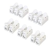 Aiqeer 62 Piezas Kit Conectores Cable Resorte, Bloque Terminal Clamp Cable Eléctrico, Conector Cable Resorte Rápido, para Conectar Tiras de Luz LED (50 Piezas CH2 + 12 Piezas CH3)