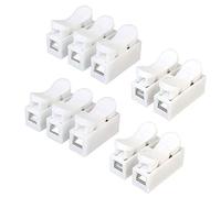 Aiqeer 90 Piezas Kit Conectores Cable Resorte, Bloque Terminal Clamp Cable Eléctrico, Conector Cable Resorte Rápido, para Conectar Tiras de Luz LED (60 Piezas CH2 + 30 Piezas CH3)