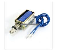 AIQFTGSNS Electroimán solenoide Tipo Empuje/tracción JF-0530B, 24 V CC, 300 mA, 10 mm de Recorrido, 5 N, 0,5 kg, 1,1 LB de Fuerza de retención, Marco Abierto