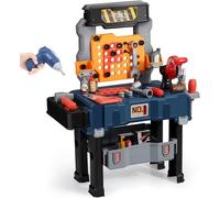 AIQI Banco de Trabajo para Niños, Caja de Herramientas Juguetes Transformer de 68 Piezas con Taladro Eléctrico, Juego de Educativos y Simulación Adecuado para niños y niñas de 3 4 5 6 7 8 años