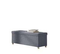 AIQIJOHI Escabel Banco de Almacenamiento Plegable otomano 38x110x40cm | Reposapiés Reposapiés con Tapa 112L