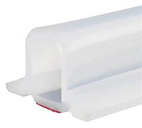 AiQima Barrera de Agua para Baño, Presa de Umbral de Ducha Plegable, Umbral de Ducha Autoadhesivo, Barrera de Ducha Mantiene el Agua Dentro Del Umbral, Protector de Agua para Ducha/Transparent/150Cm
