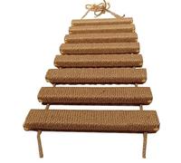 AiQima Escalera de Cuerda, Puente para Gatos, Pared, Jaula, Cuerda de Sisal, Muebles para Mascotas, Poste Rascador, Juguetes para Gatitos