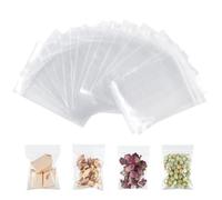 AiQInu 100 Piezas Bolsas Zip 7 x 10 cm, Bolsas Plastico Transparente, Bolsas Autocierre Bolsas Plastico Pequeñas para Joyería, Confitería, Componentes Electrónicos