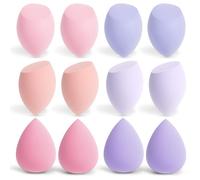 AiQInu 12 piezas Esponja Maquillaje Set, Esponjas Maquillaje Cara, Esponjas para Base Maquillaje,líquidos, Cremas