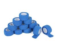 AiQInu 12 Rollos de Venda Elástica Autoadhesiva para Mascotas 2.5cm x 4.5m, Ipoalergénica, Impermeable y Transpirable, Esparadrapo Deportivo, para Deportes Mano Brazo Pie Articulación Dedo