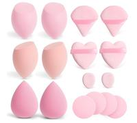 AiQInu 16 piezas Esponja Maquillaje Set, Esponjas Maquillaje Cara, Esponjas para Base Maquillaje,líquidos, Cremas
