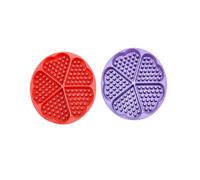 AiQInu 2 Piezas Moldes de Corazón de Silicona para Airfryer, Molde para Waffles y Muffins Antiadherente con 5 Cavidades, Apto para Lavavajillas
