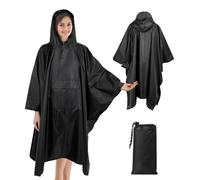 AiQInu 3 in 1 Poncho de Lluvia Impermeable, Chubasquero Poncho Hombre, Chubasquero Moto, Capa Lluvia Multifuncional, Chubasquero Mujer, Indispensable para senderismo y escalada