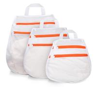 AiQInu 3 Piezas Bolsas para Lavadora, Bolsas Lavadora Ropa Delicada con Asas, Reutilizables Bolsas de Colada con Cremallera, Evita que la Ropa se Deforme y se Arrugue, para Ropa Interior, Calcetines