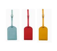 AiQInu 3 Piezas Identificador de Maletas, Etiqueta Maleta Viaje Cuero de PU, Identificador Maletas Viaje con Etiqueta de Nombre, Luggage Tag para Viajes de Negocios, Vuelos