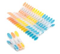 AiQInu 30 Piezas Pinzas para Ropa, Plástico Pinzas con Silicona Antideslizante, Multicolor Clips No Deja Marcas para Ropa Interior Pantalones Camisetas Calcetines