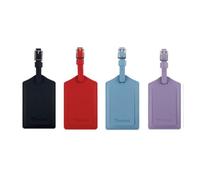AiQInu 4 Piezas Identificador de Maletas, Etiqueta Maleta Viaje Cuero de PU, Identificador Maletas Viaje con Etiqueta de Nombre, Luggage Tag para Evitar Pérdida de Bolsas y Maletas