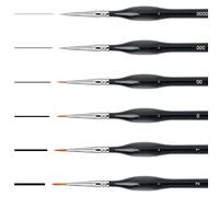 AiQInu 6 Piezas Pinceles Pintura Acrilica, Profesional Detalle Pincel Acuarela, Pinceles Finos Set para Acrílico, Óleo, Modelo, Miniatura