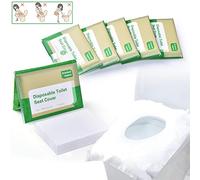 AiQInu 60 Piezas de Cubierta de Asiento de Inodoro de Papel Desechable,Fácil de Llevar Cubierta de Asiento de Inodoro Público Adecuado para Niños y Adultos,para Inodoros Públicos de Oficina